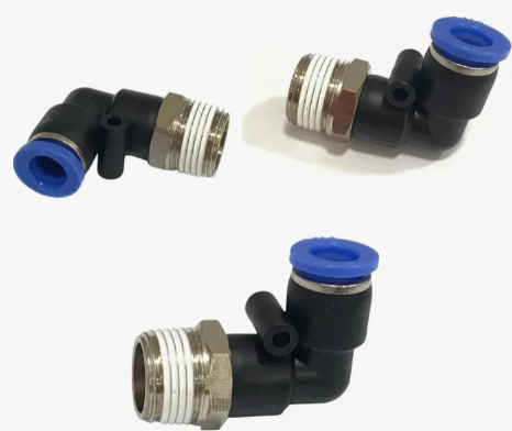 Conector codo 90° NPT 3/8 para tubo de 10 mm