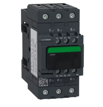 Vista frontal del contactor