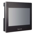 Vista frontal de la pantalla Weintek HMI con marco negro